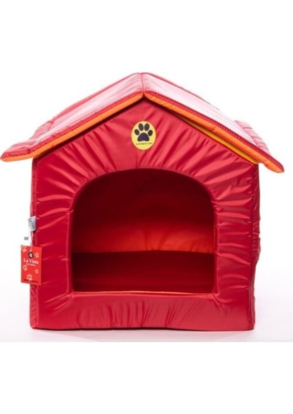 Kırmızı Kumaş Köpek ve Kedi Kulübesi, Şık ve Rahat Kullanım Sağlar