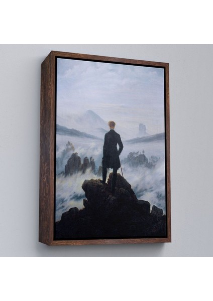 Çerçeveli Caspar David Friedrich'in Sis Denizinin Üstündeki Gezgin Isimli Eseri Kanvas TABLO-5121 fiyatları