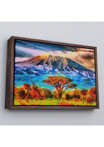 Çerçeveli Tanzanya Kilimanjaro Dağı Manzarası Duvar TABLOSU-3480 fiyatları