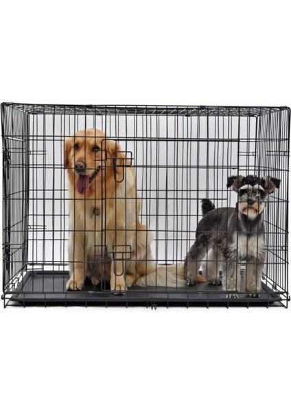 Iki Kapılı Metal Köpek Kafesi, 122X76X84 Cm, Beyaz, Dayanıklı ve Pratik Kullanım fiyatları