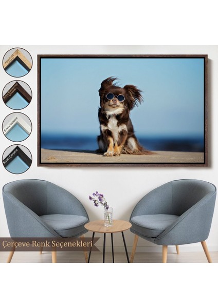 Çerçeveli Küçük Köpek Dekoratif Kanvas TABLO-1157