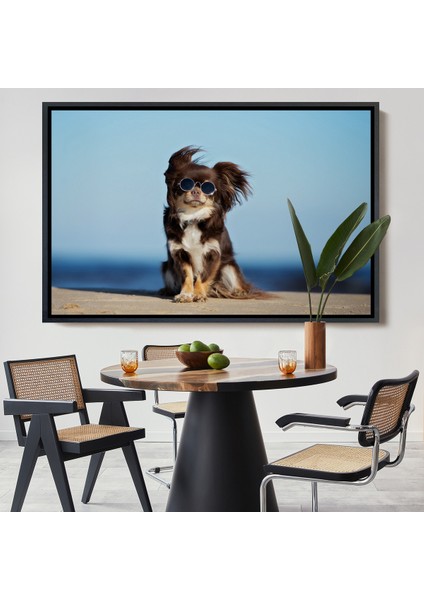 Çerçeveli Küçük Köpek Dekoratif Kanvas TABLO-1157