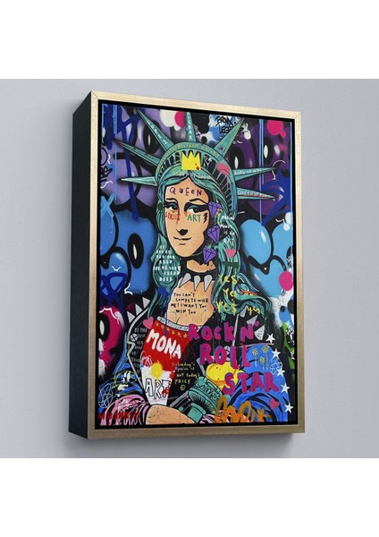 Çerçeveli Mona Lisa Grafitti Pop Art Duvar Tablosu -6216 modelleri
