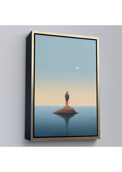 Çerçeveli Denizin Ortasında Yalnız Adam TABLOSU-7538 modelleri