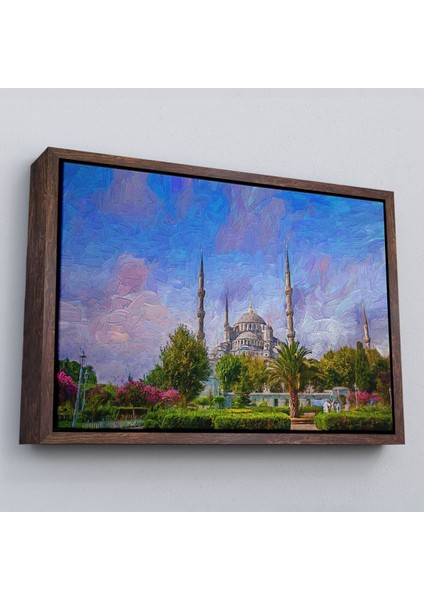 Çerçeveli Sultan Ahmet Camii Yağlıboya Görünüm Kanvas Duvar TABLOSU-3692 fiyatları