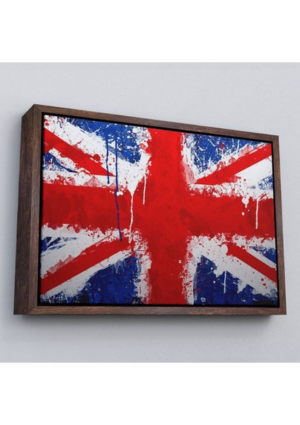 Çerçeveli Ingiltere Bayrağı Duvar Sanatı Kanvas Tablo, Ev ve Ofis DEKORU-5401 fiyatları
