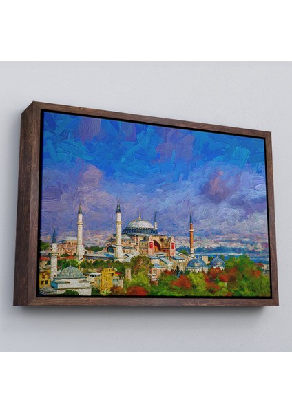 Çerçeveli Ayasofya Camii Yağlıboya Görünüm Kanvas Duvar TABLOSU-3690 fiyatları