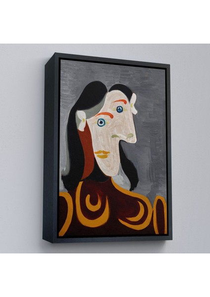 Çerçeveli Pablo Picasso - Kahverengi Elbiseli Kadının Büst TABLOSU-8086 modelleri