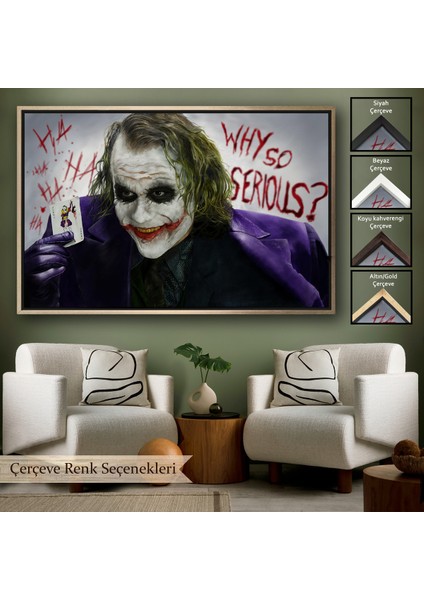 Çerçeveli Why So Serious Joker TABLOSU-6618