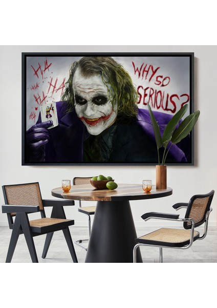 Çerçeveli Why So Serious Joker TABLOSU-6618