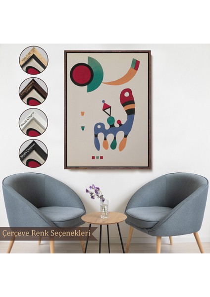 Çerçeveli Vasiliy Kandinsky - 11 Resim ve 7 Şiir Soyut TABLOSU-7485
