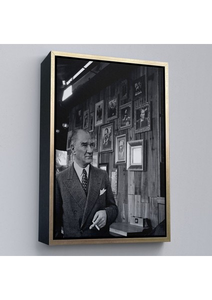 Çerçeveli Atatürk Portre Tablosu Mustafa Kemal Atatürk Dikdörtgen Dekoratif Kanvas TABLO-135 fiyatları