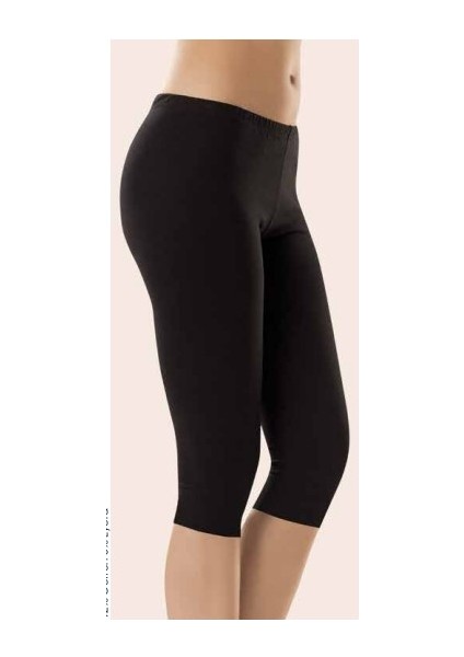 Kadın Diz Altı Düztayt 3192 – Esnek ve Konforlu, Siyah, Günlük & Spor Kullanım