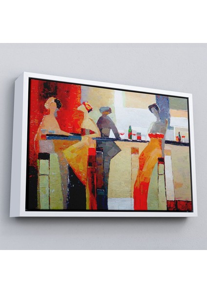 Çerçeveli Pubdaki Kadınlar Tablosu - Women In The Pub -6604 fırsatları