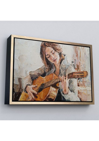 Çerçeveli Gitar Çalan Kız Duvar TABLOSU-1241 modelleri
