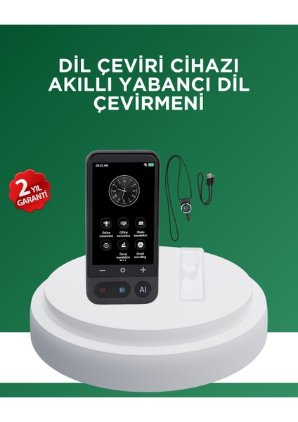 139 Dil Destekli Taşınabilir Sesli Çevirmen Cihazı