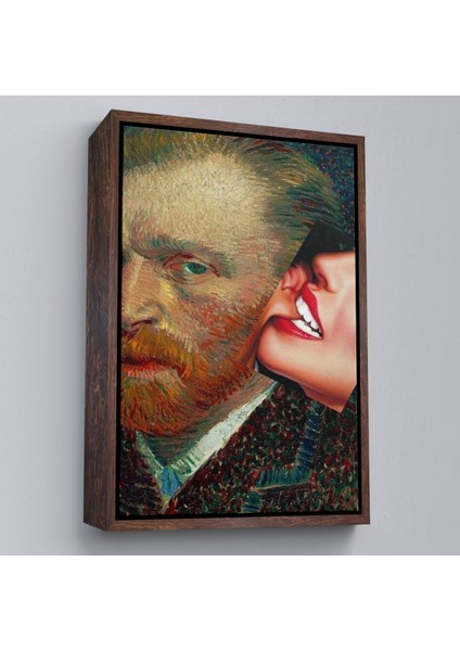 Çerçeveli Vincent Van Gogh Kulağını Isıran Kadın Pop Art TABLO-6486 fiyatları