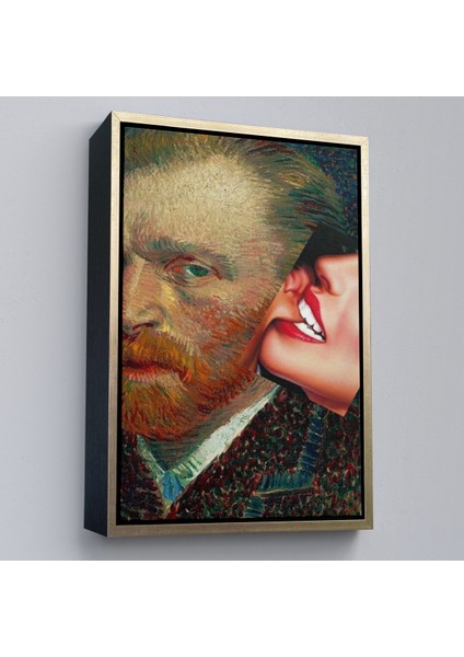 Çerçeveli Vincent Van Gogh Kulağını Isıran Kadın Pop Art TABLO-6486 modelleri