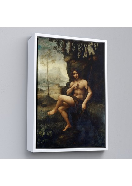 Çerçeveli Leonardo Da Vinci - Francesco Melzi - Bacchus TABLO-7351