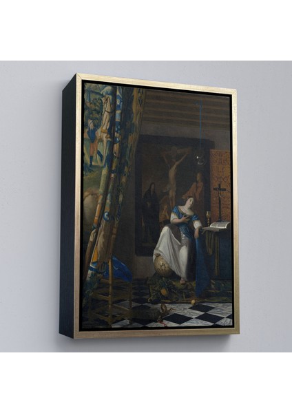 Çerçeveli Johannes Vermeer - Katolik Inancının Alegorisi Tablo- Allegory Of The Catholic FAITH-8057 fiyatları