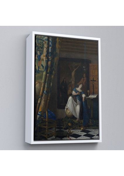 Çerçeveli Johannes Vermeer - Katolik Inancının Alegorisi Tablo- Allegory Of The Catholic FAITH-8057 fırsatları