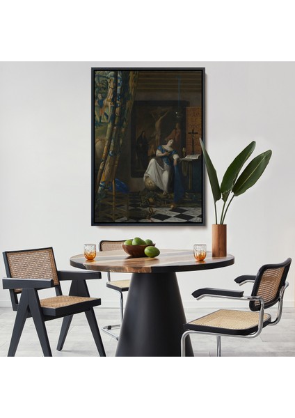 Çerçeveli Johannes Vermeer - Katolik Inancının Alegorisi Tablo- Allegory Of The Catholic FAITH-8057