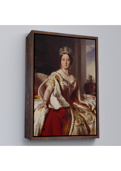 Çerçeveli Franz Xaver Winterhalter - Kraliçe Victoria Tablosu - Queen VICTORIA-8038 fiyatları