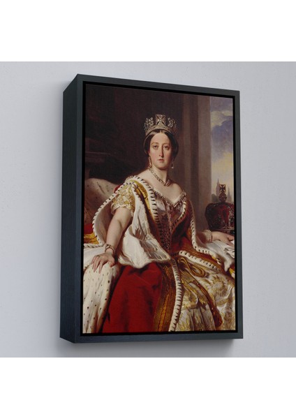 Çerçeveli Franz Xaver Winterhalter - Kraliçe Victoria Tablosu - Queen VICTORIA-8038 fırsatları