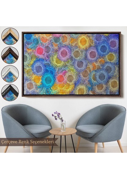 Çerçeveli Soyut Modern Sanat Dekoratif Kanvas Duvar TABLOSU-3595