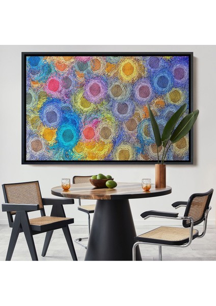 Çerçeveli Soyut Modern Sanat Dekoratif Kanvas Duvar TABLOSU-3595