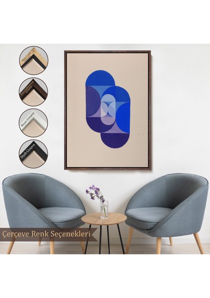 Çerçeveli Joseph Schillinger - Mavi Anahtar Tablo - Key BLUE-7337