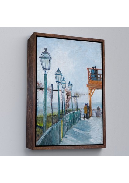Çerçeveli Vincent Van Gogh -Moulin De Blute-Fin Montmartre'deki TERASTABLO-7454 fiyatları