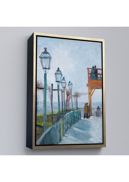 Çerçeveli Vincent Van Gogh -Moulin De Blute-Fin Montmartre'deki TERASTABLO-7454 modelleri