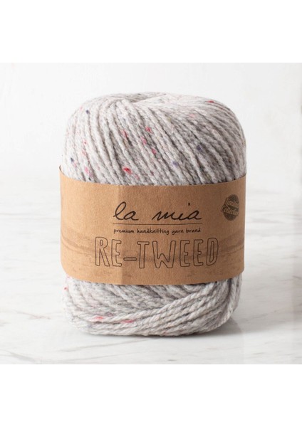 La Mia Re-Tweed Açık Gri Melanj El Örgü Ipi - L150 - 34403