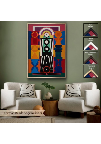 Çerçeveli Auguste Herbin - Kompozisyon TABLOSU-8093