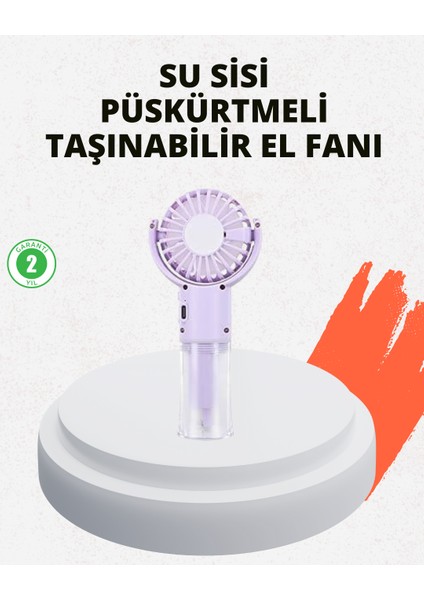 Sessiz Çalışan Şarjlı Su Buharlı Portatif Vantilatör