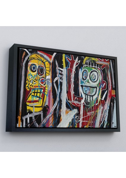 Çerçeveli Jean Michel Basquiat, Boom Patmala Eseri Kanvas TABLO-5032 modelleri