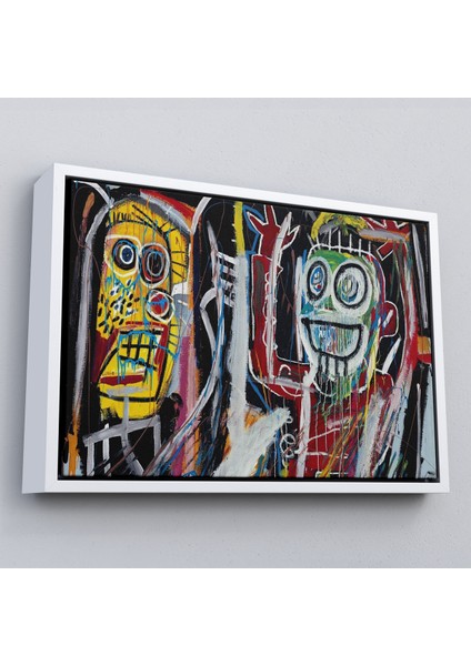 Çerçeveli Jean Michel Basquiat, Boom Patmala Eseri Kanvas TABLO-5032 fırsatları