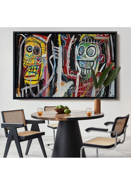 Çerçeveli Jean Michel Basquiat, Boom Patmala Eseri Kanvas TABLO-5032