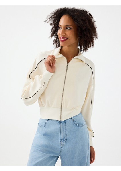 Long Crop Kadın Sweatshirt