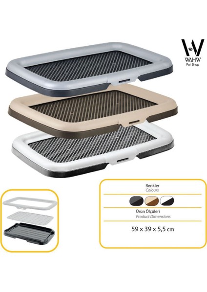 Gri Akıllı Köpek Tuvaleti 59X39X5,5CM, Erkek Köpekler Için, Bacak Aparatı Hediyeli fiyatları