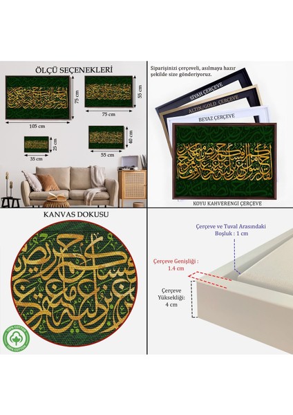 Çerçeveli Size Içinizden Şerefli Bir Elçi Geldi, Tevbe Suresi 128. Ayet Yazılı Kanvas TABLO-3369 indirimleri