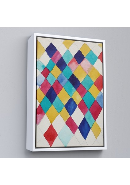 Çerçeveli Elmaslarla Renk Çalışması Tablo - Vasily KANDINSKY-7491