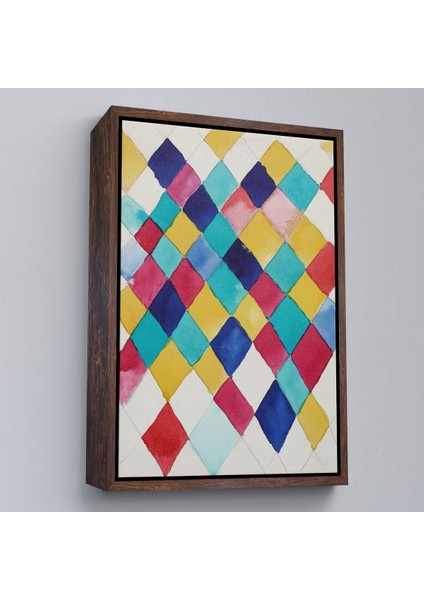 Çerçeveli Elmaslarla Renk Çalışması Tablo - Vasily KANDINSKY-7491 fiyatları