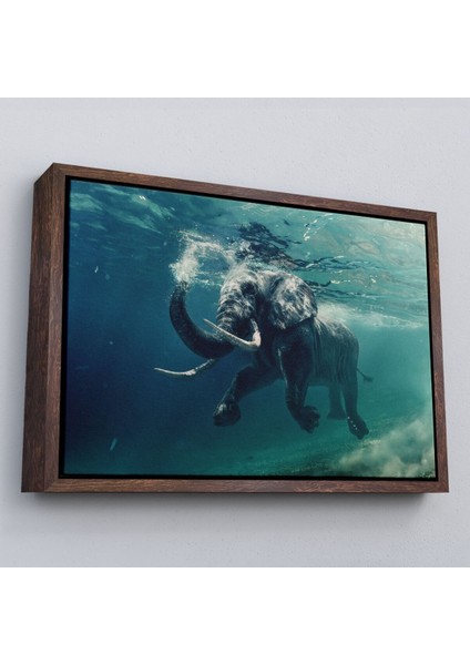 Çerçeveli Yüzen Fil Dekoratif Kanvas TABLO-1128 fiyatları