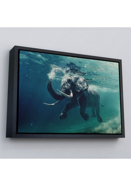 Çerçeveli Yüzen Fil Dekoratif Kanvas TABLO-1128 modelleri