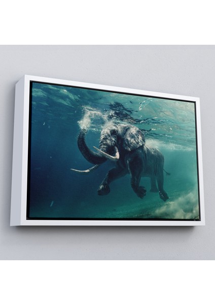 Çerçeveli Yüzen Fil Dekoratif Kanvas TABLO-1128 fırsatları