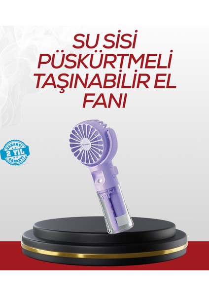 Type-C Şarjlı Taşınabilir Su Buharlı Mini Vantilatör