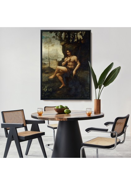 Çerçeveli Leonardo Da Vinci - Francesco Melzi - Bacchus TABLO-7351