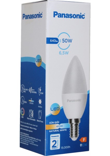Mum Ampul 6.5W E14 Duylu 4000K (Göz Yormaz Sarı ve Beyazın Arası Renk) 10 Adet Set fiyatları